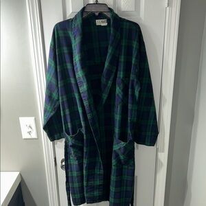 Mens LL Bean flannel robe